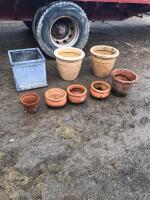 8 X FLOWER POTS - 2