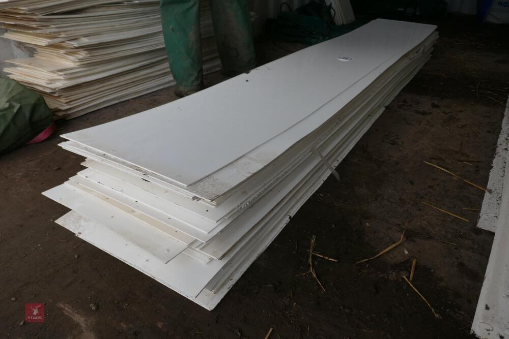 APPROX 60 8' X 1.5' PLASTIC BOARDS