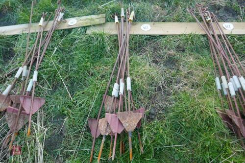 10 METAL ELECTRIC FENCE STAKES