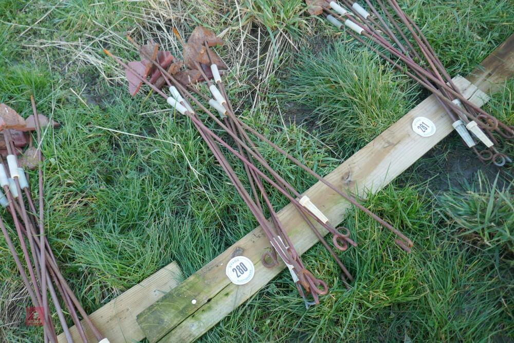 10 METAL ELECTRIC FENCE STAKES