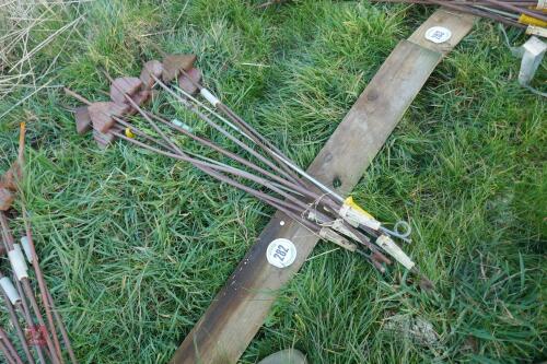 10 METAL ELECTRIC FENCE STAKES