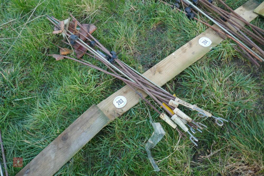 10 METAL ELECTRIC FENCE STAKES