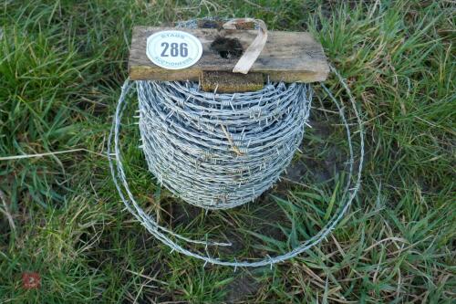PART ROLL OF BARBED WIRE