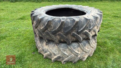 PAIR OF KLEBER 20.8 R42 TYRES