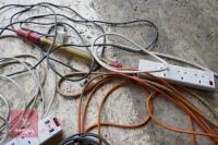 5 ELECTRIC EXTENSION CORDS & LEAD LAMP - 6