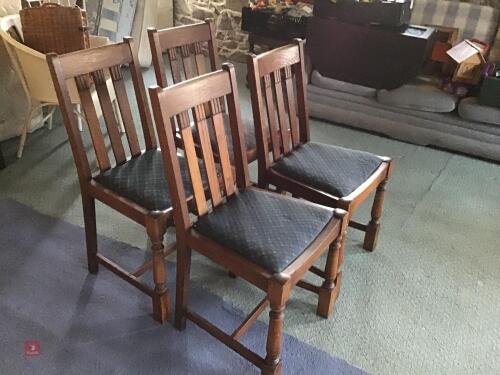 SET OF 4 OAK CHAIRS