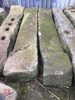 2 SHAPED/CARVED GRANITE LINTELS