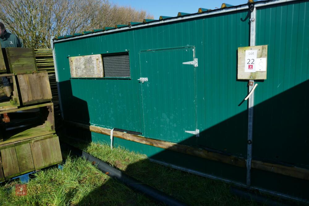 METAL REARING SHED & NIGHT SHELTER