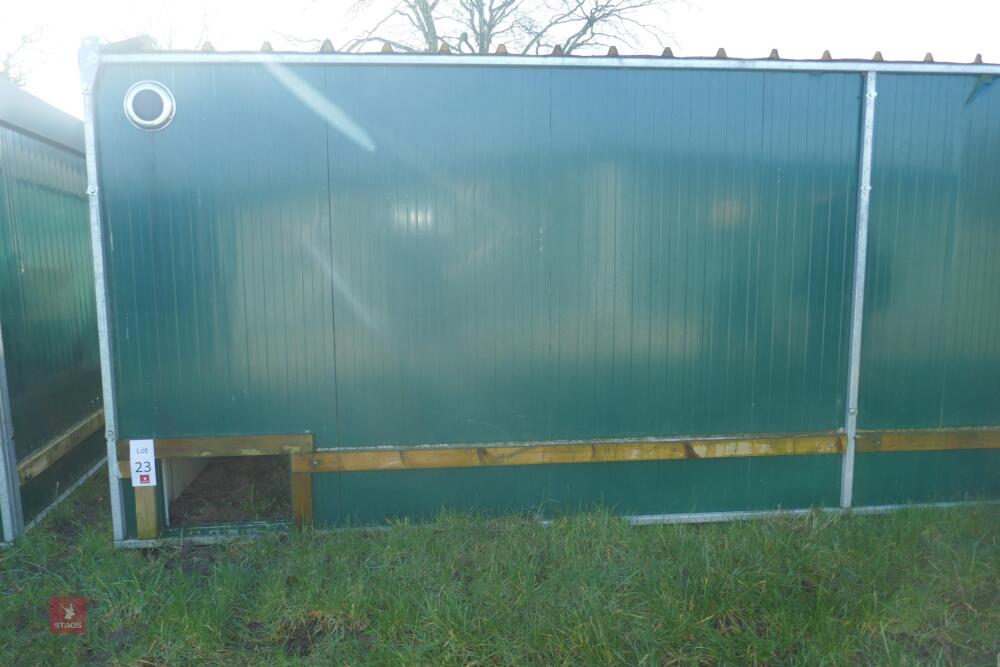 METAL REARING SHED & NIGHT SHELTER