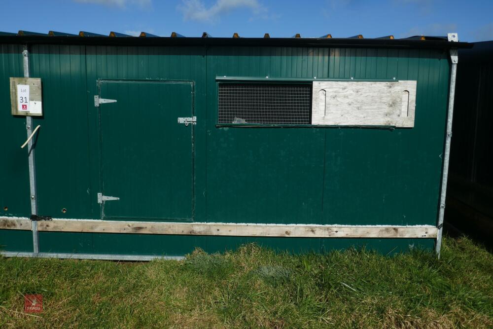 METAL REARING SHED & NIGHT SHELTER