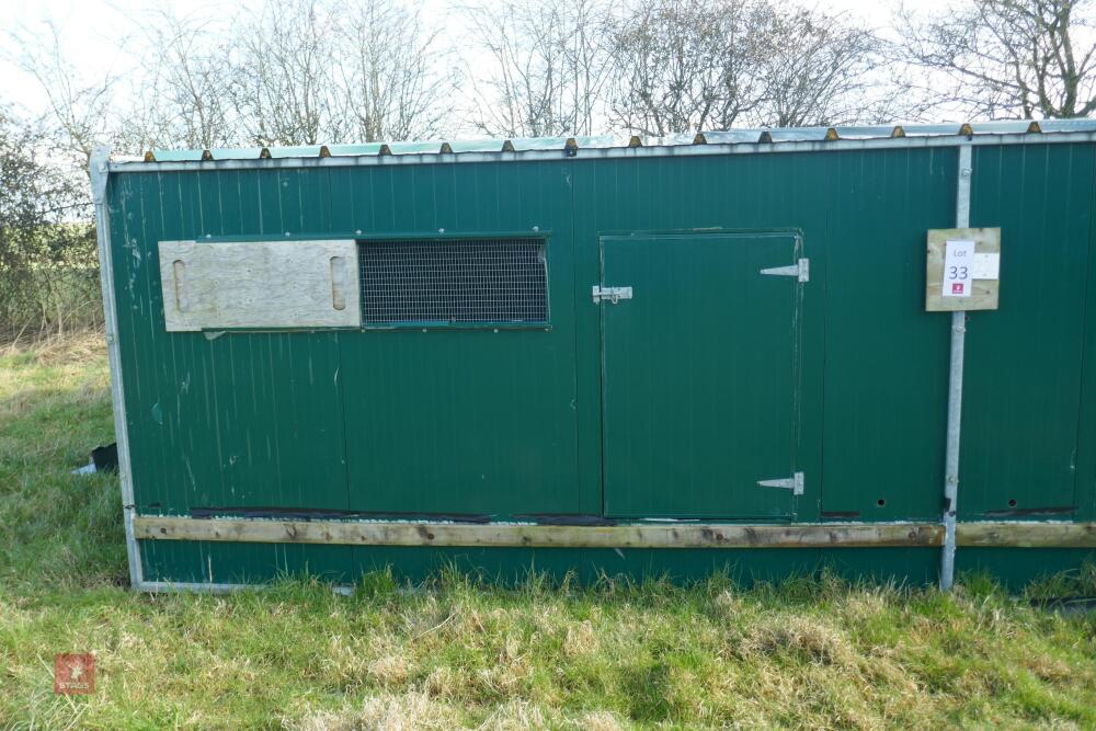 METAL REARING SHED & NIGHT SHELTER