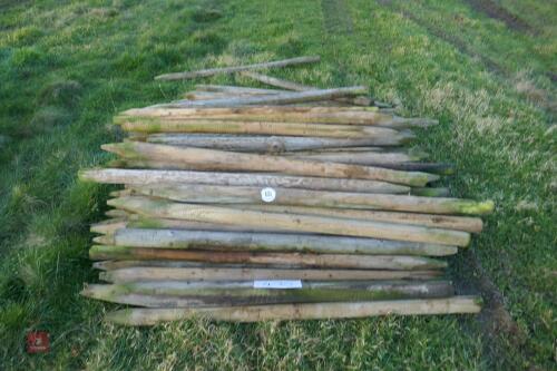 APPROX 100 WOODEN 5'6" FENCE STAKES