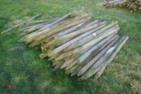 APPROX 100 WOODEN 5'6" FENCE STAKES - 2