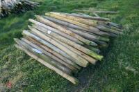 APPROX 100 WOODEN 5'6" FENCE STAKES - 3