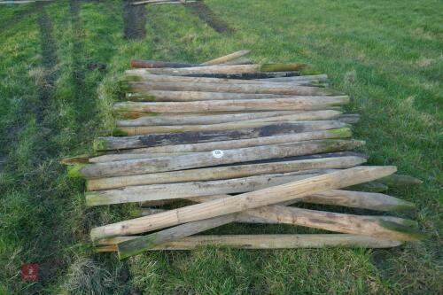 APPROX 100 WOODEN 5'6" FENCE STAKES