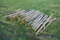 APPROX 100 WOODEN 5'6" FENCE STAKES - 3