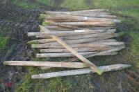 APPROX 100 WOODEN 5'6" FENCE STAKES - 3