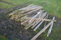 APPROX 100 WOODEN 5'6" FENCE STAKES - 2