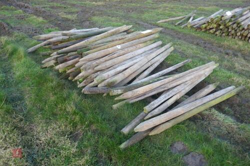 APPROX 100 WOODEN 5'6" FENCE STAKES