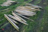 APPROX 100 WOODEN 5'6" FENCE STAKES - 2