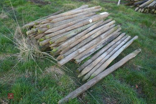 APPROX 100 WOODEN 5'6" FENCE STAKES