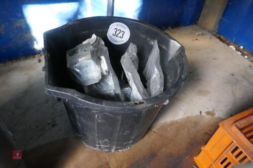 BUCKET OF FENCING SPARES