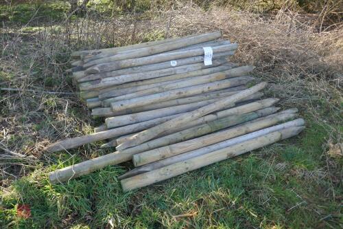 APPROX 100 WOODEN 5'6" FENCE STAKES