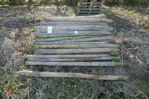 APPROX 100 WOODEN 5'6" FENCE STAKES
