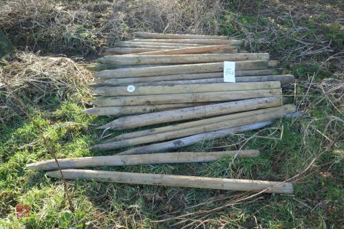 APPROX 100 WOODEN 5'6" FENCE STAKES