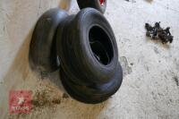 2 SPARE TEDDER/RAKE TYRES & TUBES - 2