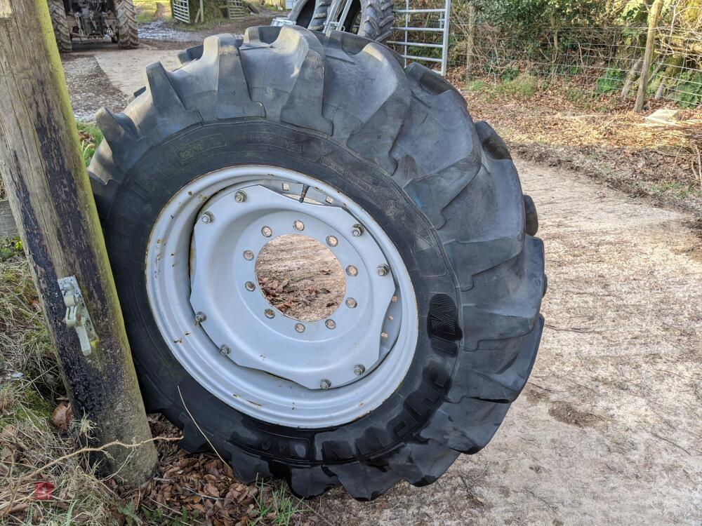 SET OF TWO FRONT TRACTOR WHEELS