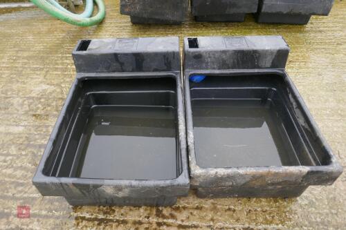 2 JFC PLASTIC WATER TROUGHS