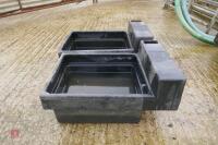 2 JFC PLASTIC WATER TROUGHS - 2