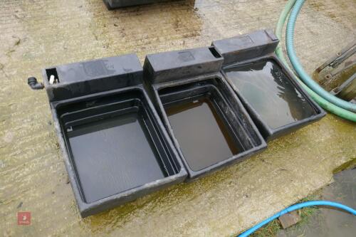 3 JFC PLASTIC WATER TROUGHS