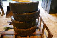 4 USED SKID STEER WHEELS & TYRES - 4