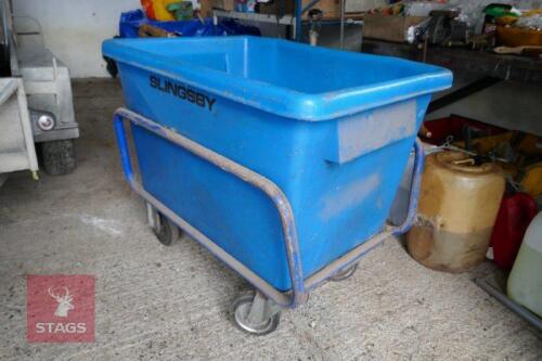 SLINGSBY PLASTIC 4 WHEEL FEED TROLLEY