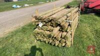 86 X 7' WOODEN FENCING STAKES - 8