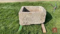 APPROX 3' X 2' GRANITE TROUGH - 8