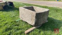 APPROX 3' X 2' GRANITE TROUGH - 9