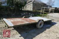 16' HOMEMADE SINGLE AXLE FLATBED TRAILER - 3