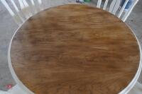 PAINTED PINE CIRCULAR KITCHEN TABLE - 4