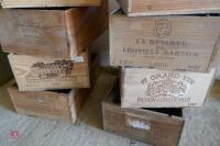 9 BRANDED WOODEN WINE BOXES - 4