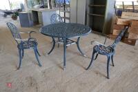 GARDEN ALUMINIUM TABLE & CHAIRS