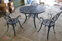 GARDEN ALUMINIUM TABLE & CHAIRS - 7