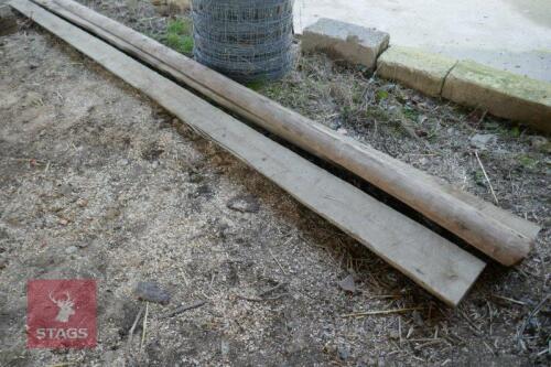 3 WOODEN FENCE RAILS