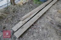 3 WOODEN FENCE RAILS - 3