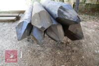 6 TELEGRAPH POLE FENCE STRAINING POSTS - 3