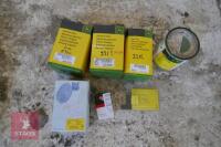 3 JOHN DEERE FUEL FILTERS & TUB OF PAINT