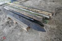 QTY WOODEN POSTS & RAILS - 3