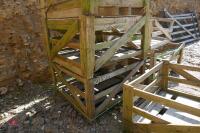 6 WOODEN PALLET CRATES - 6